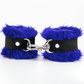 Love In Leather Soft & Fluffy Fleece Handcuffs With Suede Leather Strap