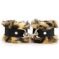 Love In Leather Soft & Fluffy Fleece Handcuffs With Suede Leather Strap