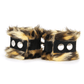 Love In Leather Soft & Fluffy Fleece Handcuffs With Suede Leather Strap