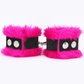 Love In Leather Soft & Fluffy Fleece Handcuffs With Suede Leather Strap