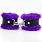 Love In Leather Soft & Fluffy Fleece Handcuffs With Suede Leather Strap