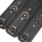 Love In Leather Premium Padded Leather Handcuffs Featuring Luxurious Coloured Hardware