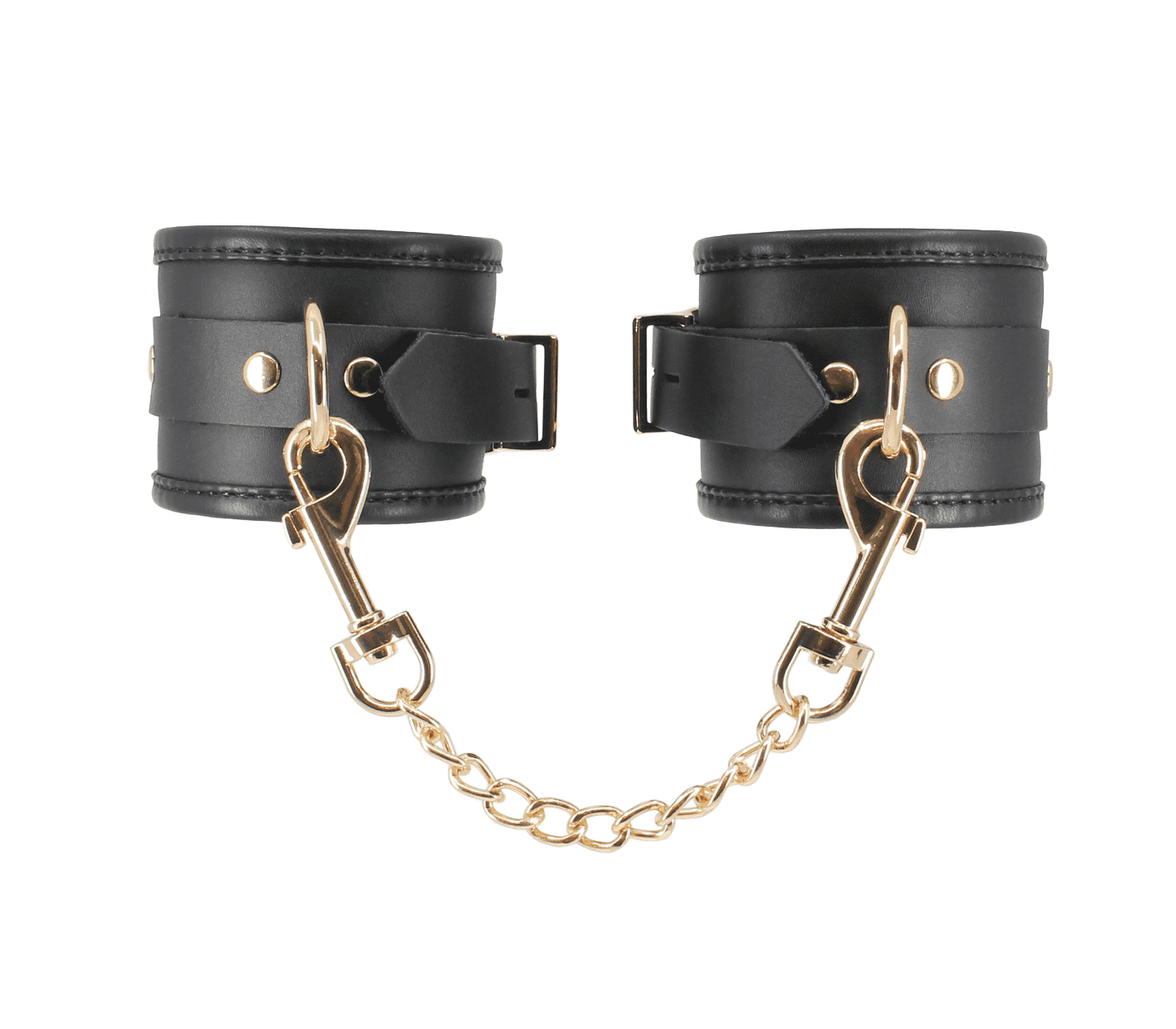 Love In Leather Premium Padded Leather Handcuffs Featuring Luxurious Coloured Hardware