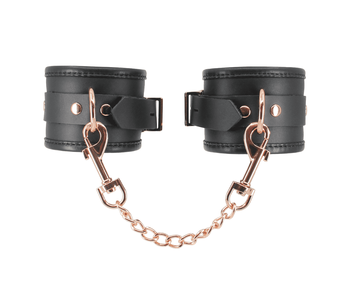 Love In Leather Premium Padded Leather Handcuffs Featuring Luxurious Coloured Hardware