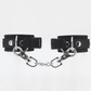 Love In Leather Heavy Silicone Handcuffs Featuring Chrome Coloured Hardware