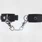 Love In Leather Heavy Silicone Handcuffs Featuring Chrome Coloured Hardware