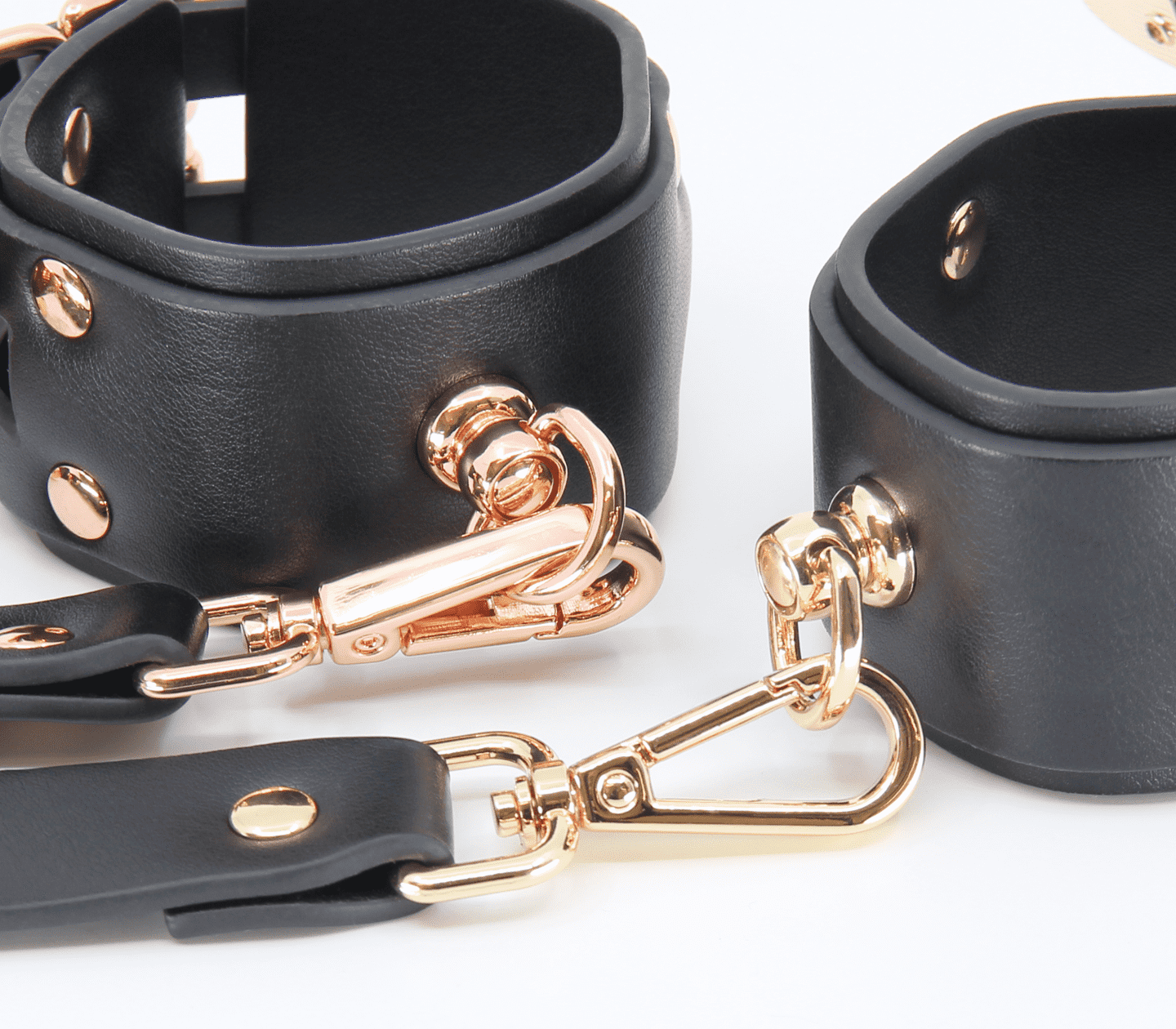 Love In Leather Faux Leather Wrist Cuffs With Gold Or Rose Gold Hardware