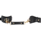 Love In Leather Shaped Faux Leather Wrist Cuffs With Gold & Rose Gold Tone