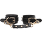 Love In Leather YES SIR Faux Leather Wrist Cuffs With Gold Hardware