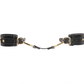 Love In Leather YES SIR Faux Leather Wrist Cuffs With Gold Hardware