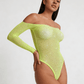 Love In Leather LIN008 Rhinestone Bodysuit One Size - MULTIPLE COLOURS