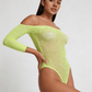 Love In Leather LIN008 Rhinestone Bodysuit One Size - MULTIPLE COLOURS