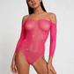 Love In Leather LIN008 Rhinestone Bodysuit One Size - MULTIPLE COLOURS