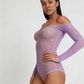 Love In Leather LIN008 Rhinestone Bodysuit One Size - MULTIPLE COLOURS