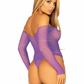 Love In Leather Rhinestone Bodysuit One Size - MULTIPLE COLOURS