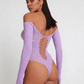 Love In Leather LIN009 Rhinestone Bodysuit One Size - MULTIPLE COLOURS
