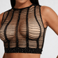 Love In Leather LIN010 Rhinestone Two Piece Set One Size