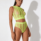 Love In Leather LIN010 Rhinestone Two Piece Set One Size - MULTIPLE COLOURS