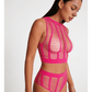 Love In Leather LIN010 Rhinestone Two Piece Set One Size - MULTIPLE COLOURS