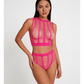 Love In Leather LIN010 Rhinestone Two Piece Set One Size - MULTIPLE COLOURS