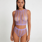 Love In Leather LIN010 Rhinestone Two Piece Set One Size - MULTIPLE COLOURS