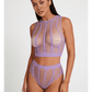 Love In Leather LIN010 Rhinestone Two Piece Set One Size - MULTIPLE COLOURS