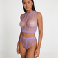 Love In Leather LIN010 Rhinestone Two Piece Set One Size - MULTIPLE COLOURS