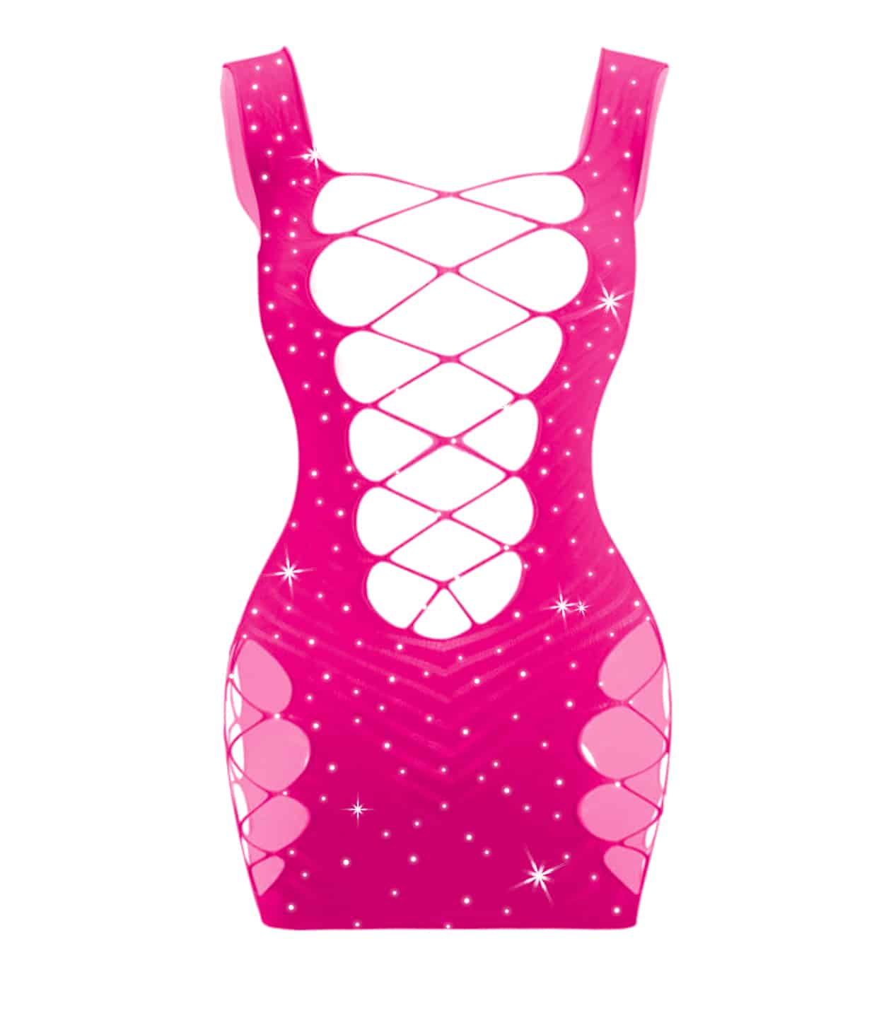 Love In Leather LIN011 Rhinestone Dress One Size - MULTIPLE COLOURS