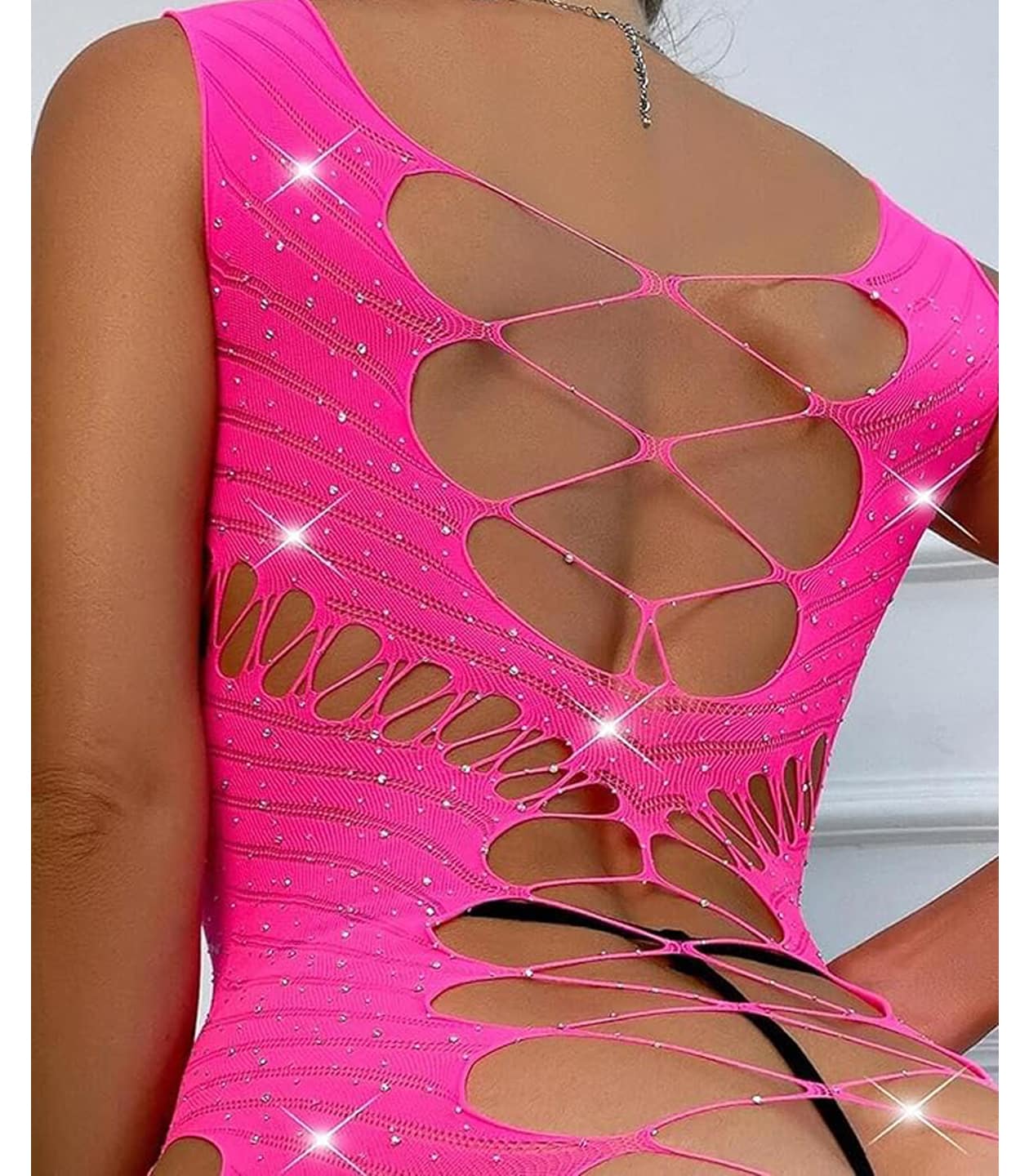 Love In Leather LIN011 Rhinestone Dress One Size - MULTIPLE COLOURS