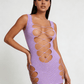 Love In Leather LIN011 Rhinestone Dress One Size - MULTIPLE COLOURS