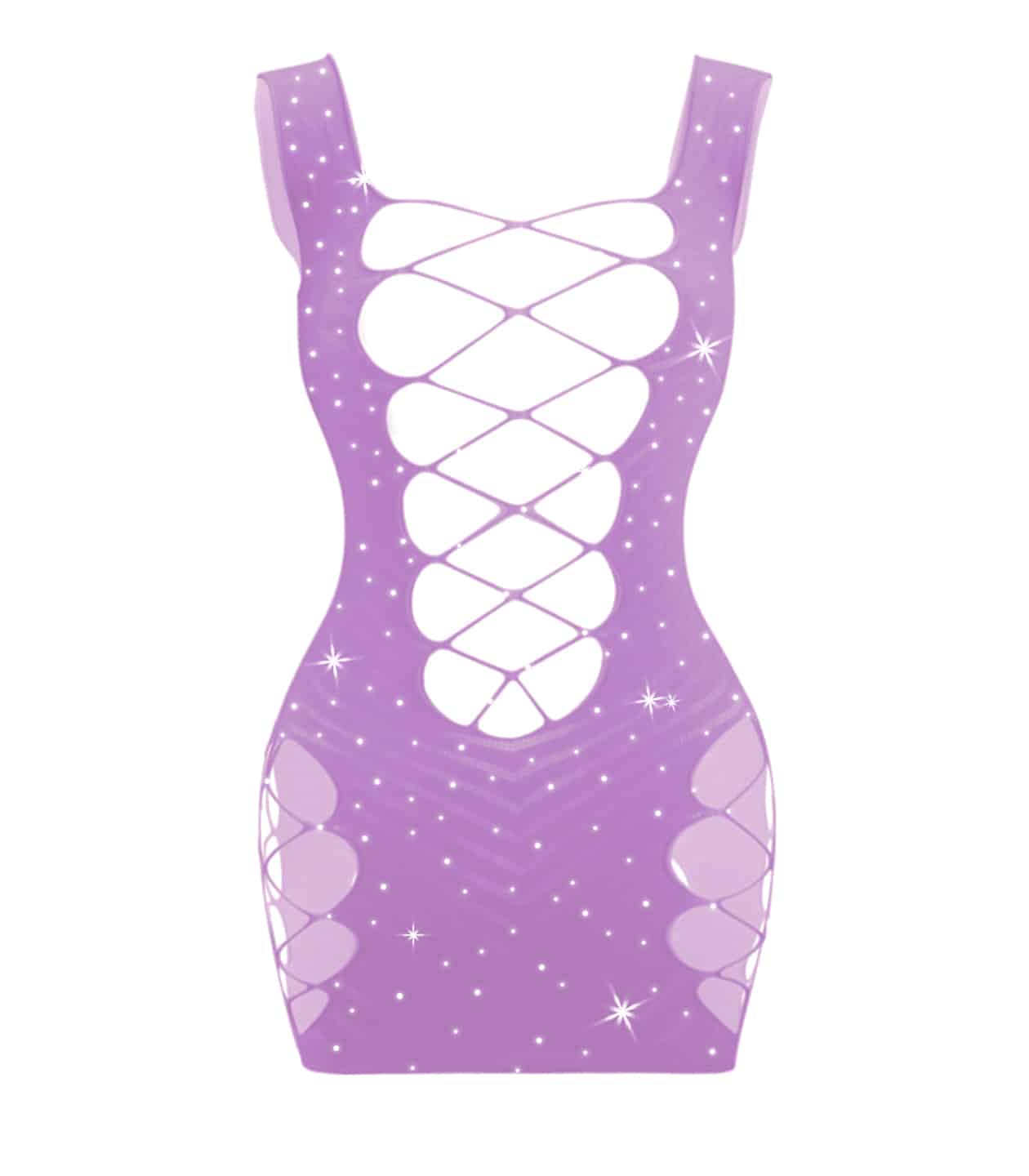 Love In Leather LIN011 Rhinestone Dress One Size - MULTIPLE COLOURS