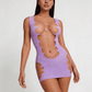 Love In Leather LIN011 Rhinestone Dress One Size - MULTIPLE COLOURS