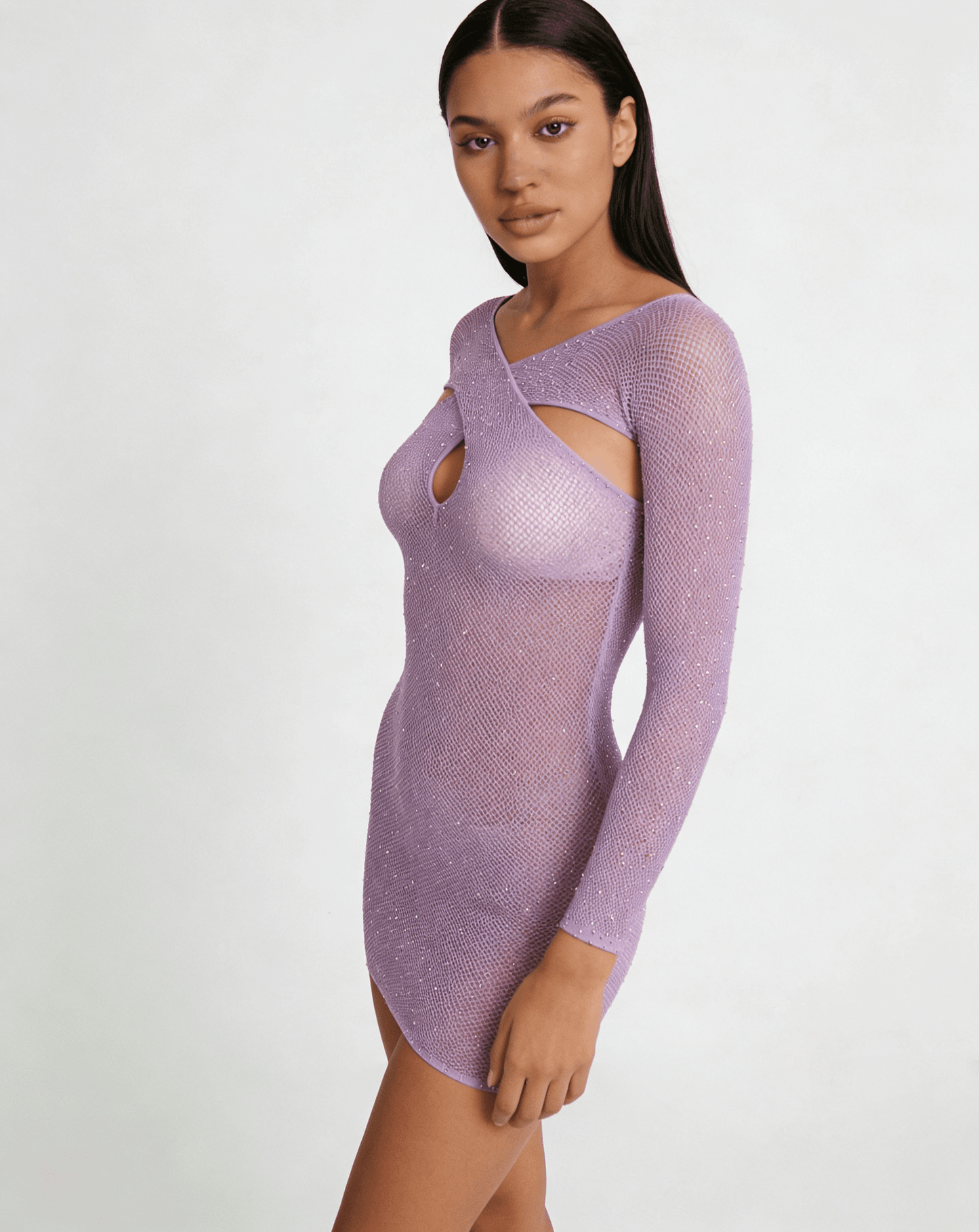 Love In Leather LIN012 Rhinestone Dress One Size - MULTIPLE COLOURS