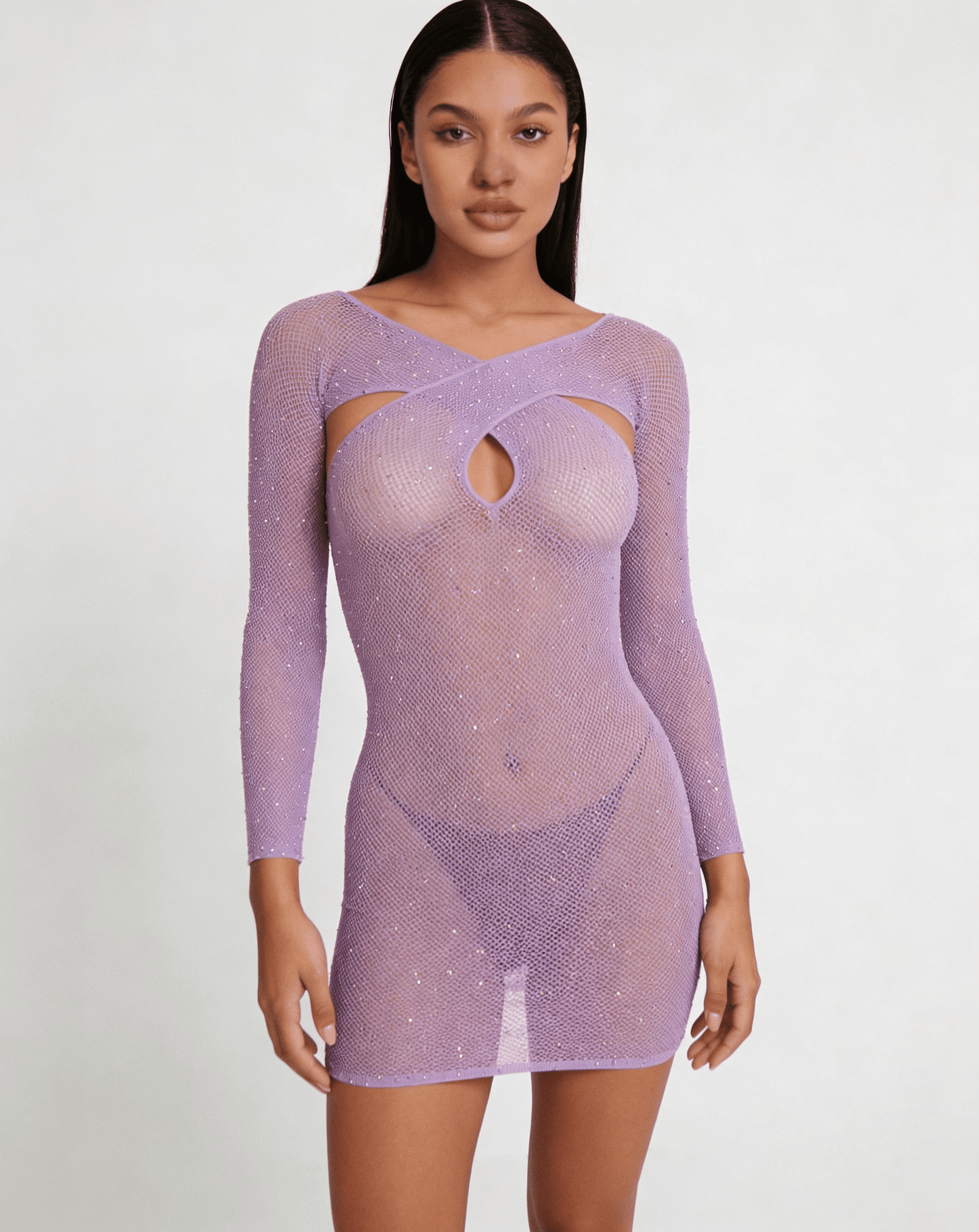 Love In Leather LIN012 Rhinestone Dress One Size - MULTIPLE COLOURS