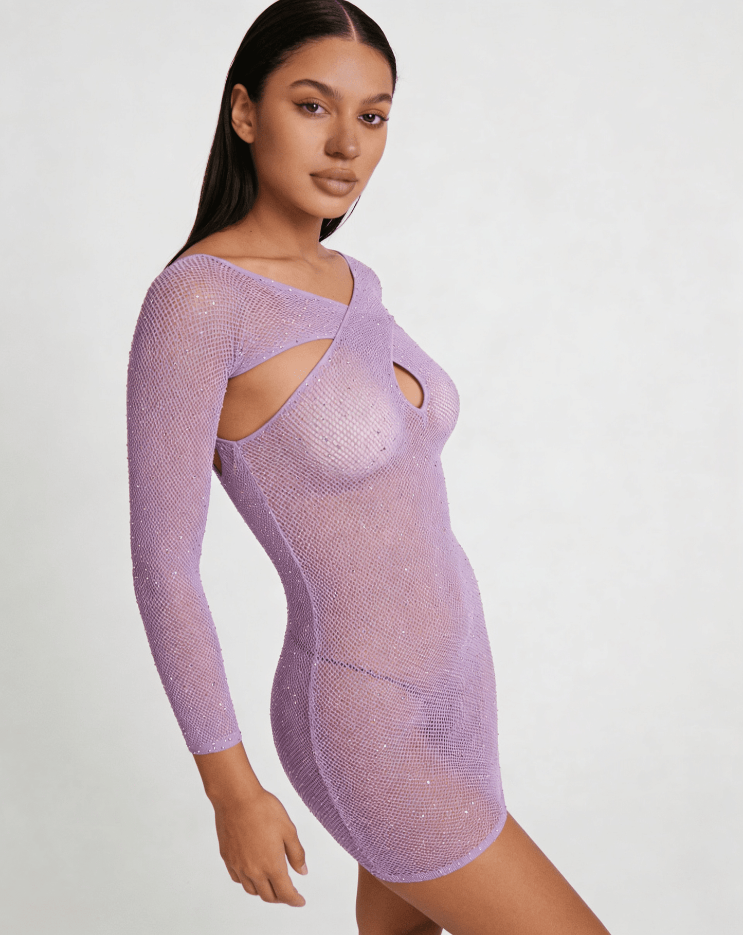 Love In Leather LIN012 Rhinestone Dress One Size - MULTIPLE COLOURS