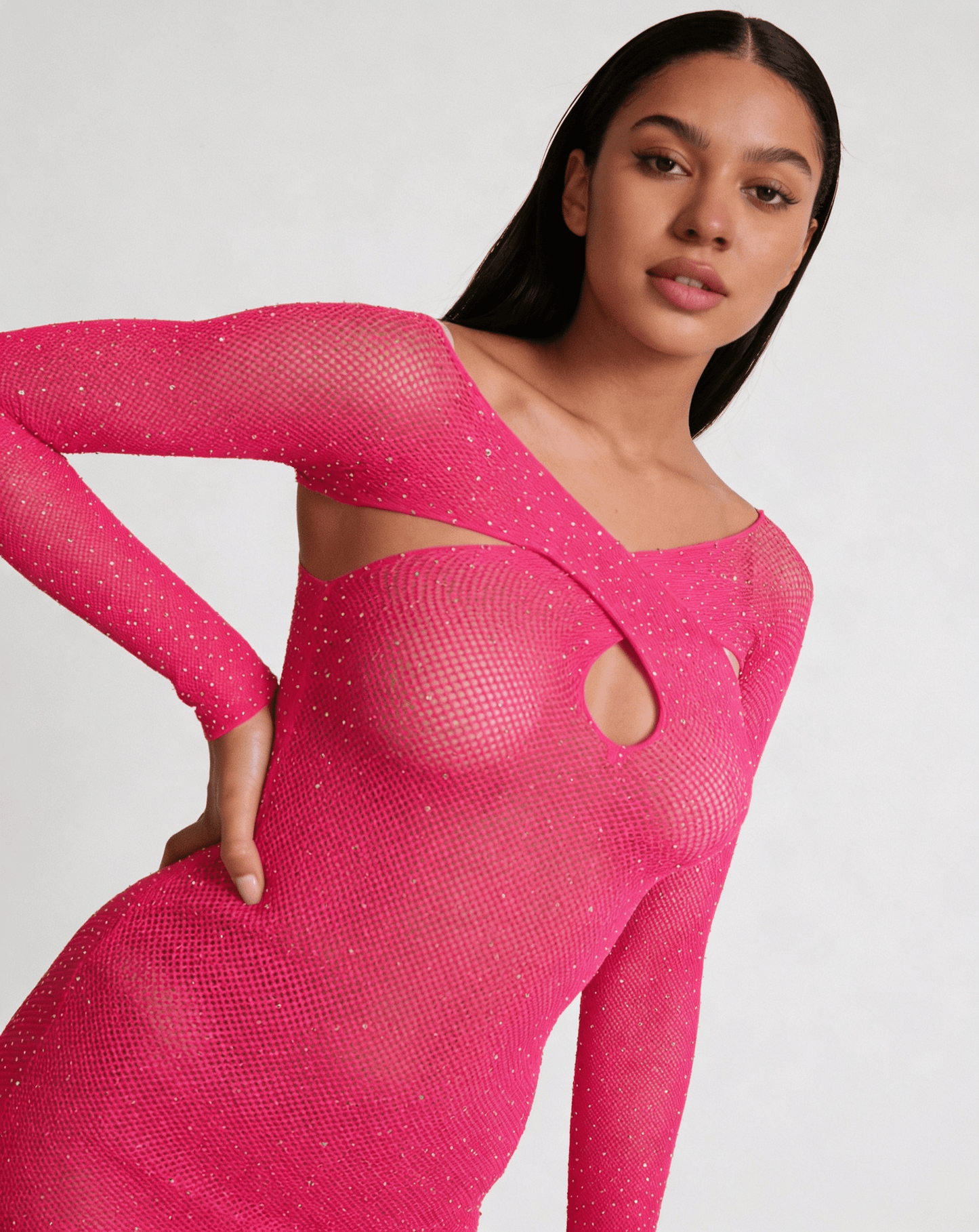 Love In Leather LIN012 Rhinestone Dress One Size - MULTIPLE COLOURS