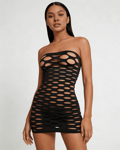 Love In Leather LIN013 Tube Dress One Size - MULTIPLE COLOURS