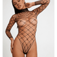 Love In Leather LIN014 Rhinestone Bodysuit One Size - MULTIPLE COLOURS
