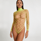 Love In Leather LIN014 Rhinestone Bodysuit One Size - MULTIPLE COLOURS