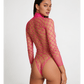 Love In Leather LIN014 Rhinestone Bodysuit One Size - MULTIPLE COLOURS