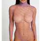 Love In Leather LIN014 Rhinestone Bodysuit One Size - MULTIPLE COLOURS