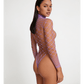 Love In Leather LIN014 Rhinestone Bodysuit One Size - MULTIPLE COLOURS
