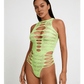 Love In Leather LIN015 Rhinestone Bodysuit One Size - MULTIPLE COLOURS