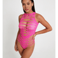 Love In Leather LIN015 Rhinestone Bodysuit One Size - MULTIPLE COLOURS