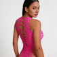 Love In Leather LIN015 Rhinestone Bodysuit One Size - MULTIPLE COLOURS