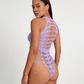 Love In Leather LIN015 Rhinestone Bodysuit One Size - MULTIPLE COLOURS