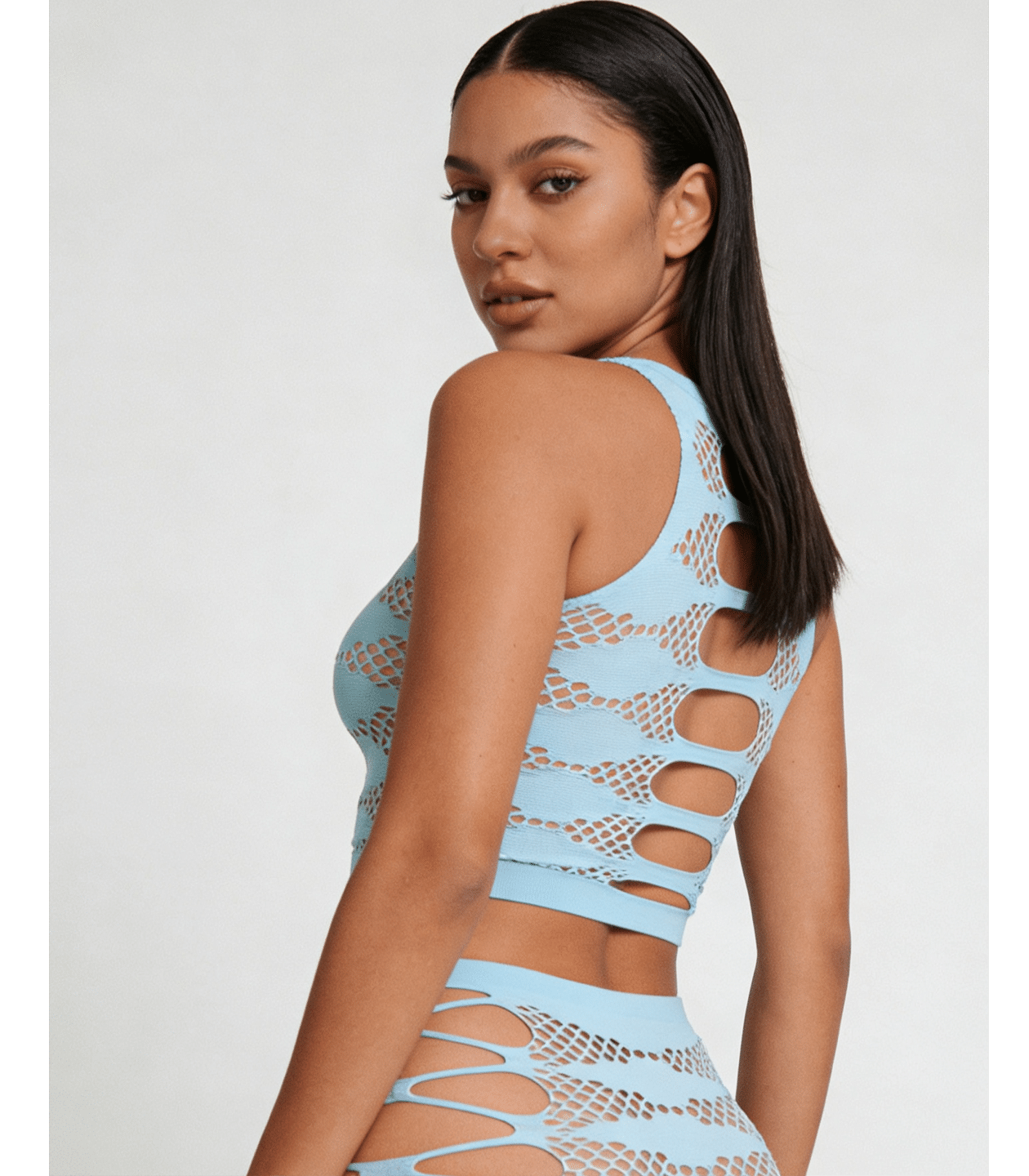 Love In Leather LIN016 Strappy Two Piece Set One Size - MULTIPLE COLOURS