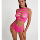 Love In Leather LIN016 Strappy Two Piece Set One Size - MULTIPLE COLOURS