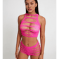 Love In Leather LIN016 Strappy Two Piece Set One Size - MULTIPLE COLOURS