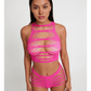 Love In Leather LIN016 Strappy Two Piece Set One Size - MULTIPLE COLOURS